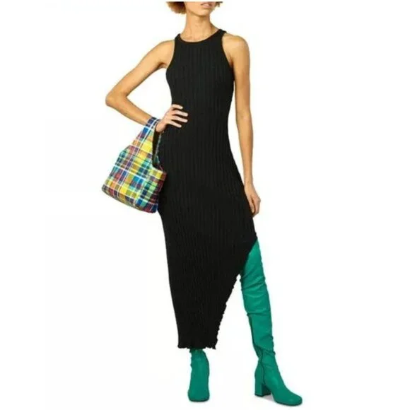 Simon Miller Rib Goomba Dress NWT Black Sleeveless Bodycon Womens XS - Picture 16 of 16